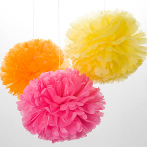 Tissue Paper Pom-pom Flowers, Kids' Crafts, Fun Craft Ideas