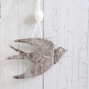 embossed bird decoration