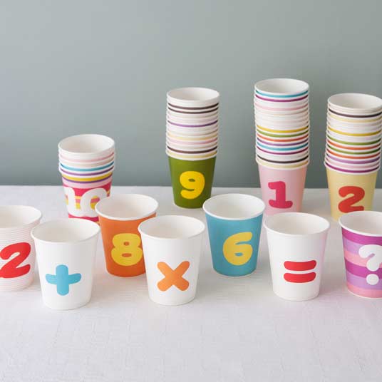 Number Paper Cups – Pompom & Twiddle