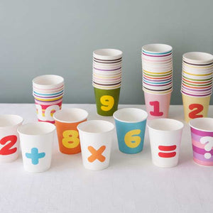 Number Paper Cups