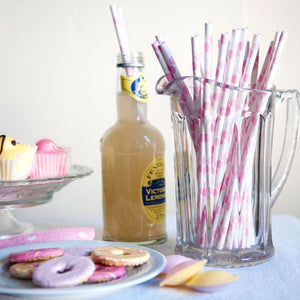 Pink Spotted Straws