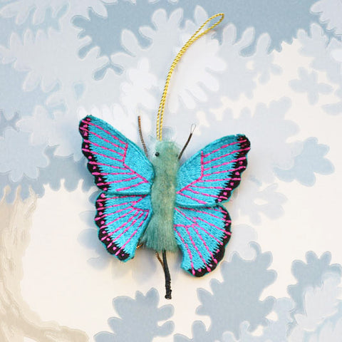Turquoise Butterfly Decoration