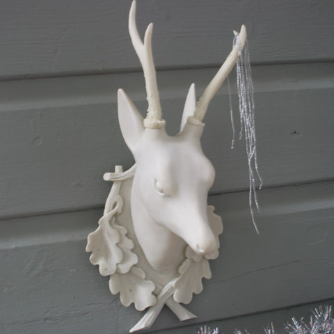 white deer wall decoration